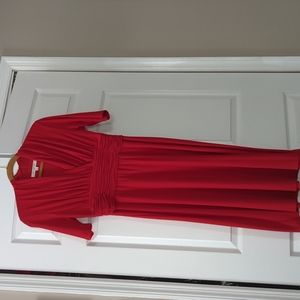 Evan Picone Red Pullover Dress